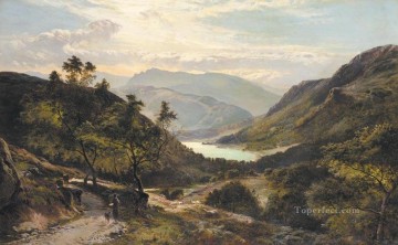  path Works - The Path Down to the Lake North Wales landscape Sidney Richard Percy Mountain